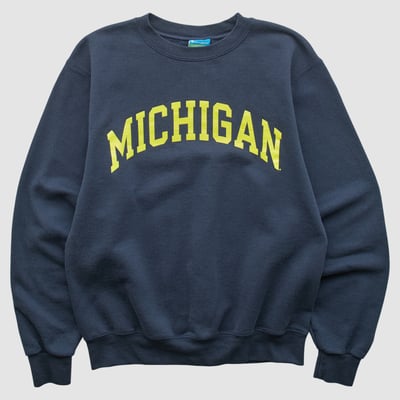 Michigan Wolverines Champion 2010s Pullover Sweatshirt - Navy - XS by Fanatics Real Vintage
