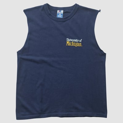 Michigan Wolverines Champion 90s Tank - Navy - M by Fanatics Real Vintage