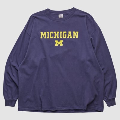 Michigan Wolverines Delta 2000s Long Sleeve T-shirt - Navy - 2XL by Fanatics Real Vintage