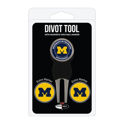 Michigan Wolverines Golf Divot Tool Pack with 3 Magnetic Markers