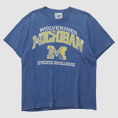 Michigan Wolverines Lee Apparel 90s T-shirt - Navy - M by Fanatics Real Vintage
