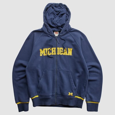 Michigan Wolverines Nike 2000s Hooded Full Zip Sweatshirt - Navy - XS by Fanatics Real Vintage