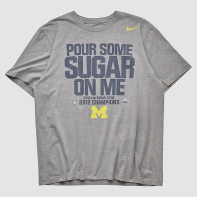 Michigan Wolverines Nike 2012 T-shirt - Heather Gray - L by Fanatics Real Vintage