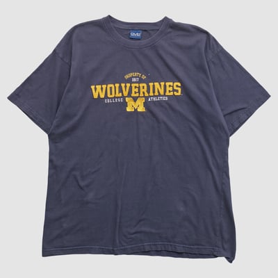 Michigan Wolverines Old Varsity Brand 2000s T-shirt - Navy - XL by Fanatics Real Vintage