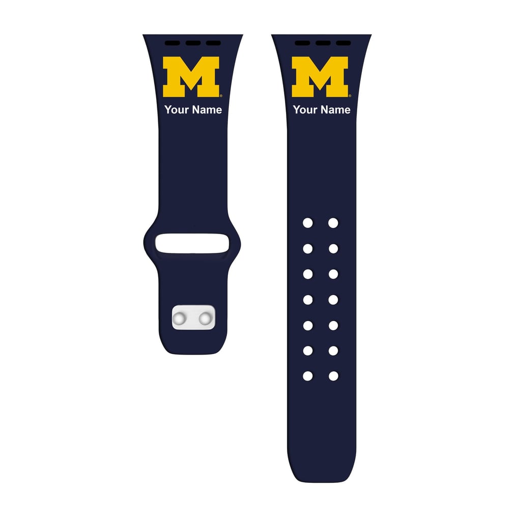 Michigan Wolverines Personalized Silicone Apple Watch Band