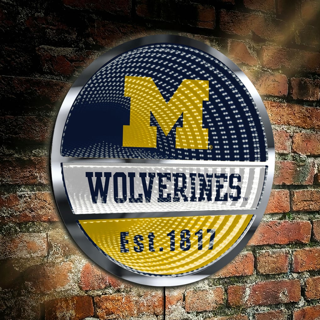 Michigan Wolverines Three-Cell Circular Infinity Light