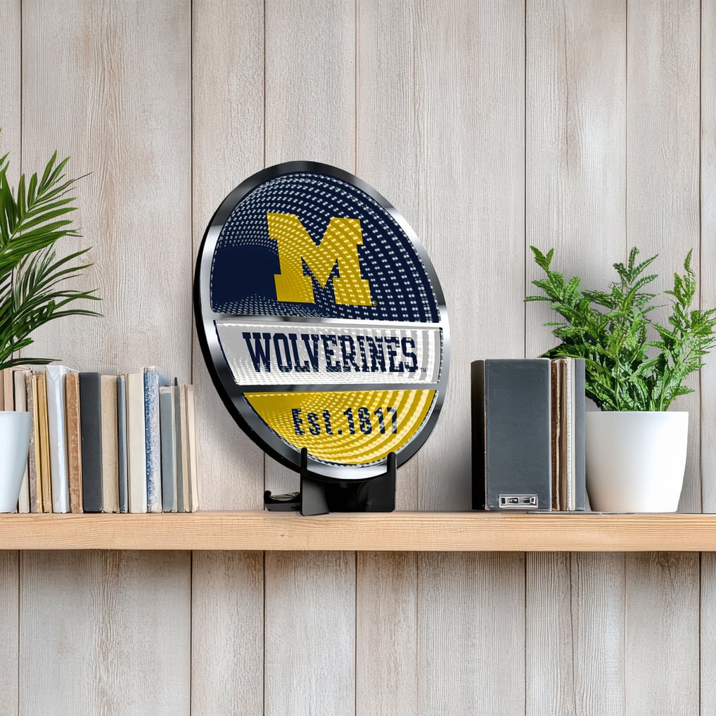 Michigan Wolverines Three-Cell Circular Infinity Light