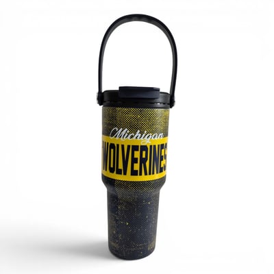 Michigan Wolverines Pegasus 24oz. Speckled Gradient Stainless Steel Dual Top Water Bottle