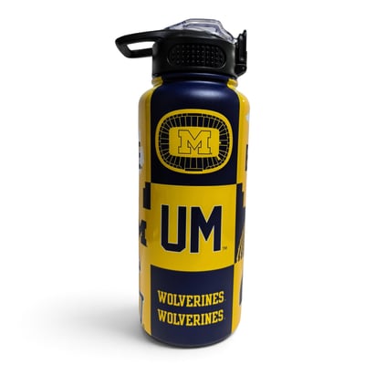 Michigan Wolverines Pegasus 32oz Stainless Steel ProPress Water Bottle
