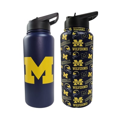 Michigan Wolverines Pegasus Game Day Duo 41oz. Stainless Steel Water Bottle Set
