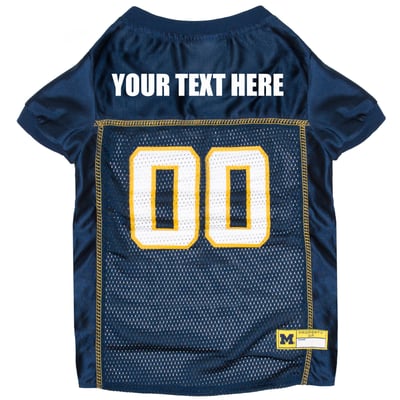 Michigan Wolverines Pets First Personalized Pet Jersey - Blue