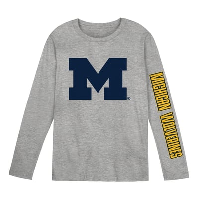 Michigan Wolverines Outerstuff Preschool Air Raid Long Sleeve T-Shirt - Gray