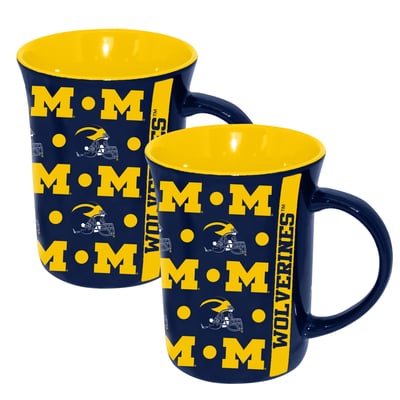 Michigan Wolverines The Memory Company 2-Pack 15oz. Line Up Ceramic Mugs