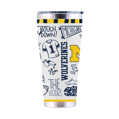 Michigan Wolverines The Memory Company 30oz. Sketchpad Stainless Steel Tumbler