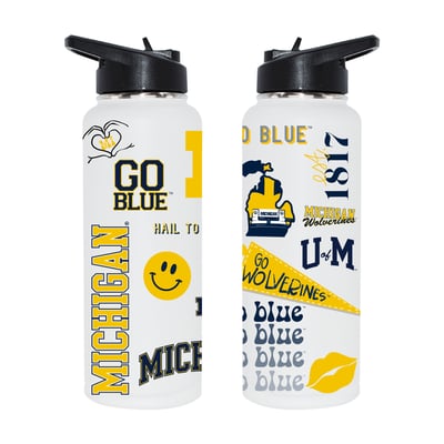 Michigan Wolverines The Memory Company 34oz. Loco Stainless Steel Quencher Bottle