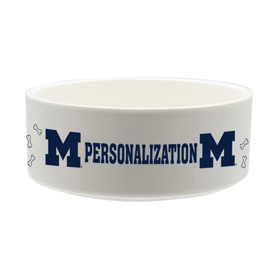 Michigan Wolverines The Memory Company 35oz. Personalized Ceramic Pet Bowl
