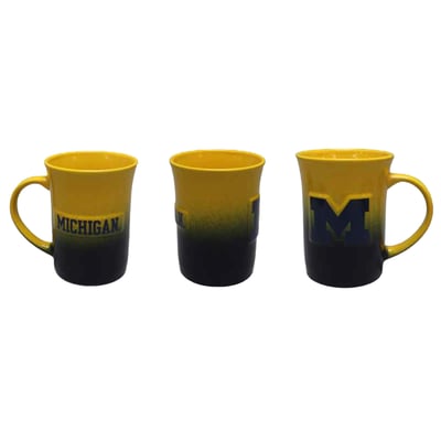 Michigan Wolverines The Memory Company Two-Pack 15oz. Ceramic Ombre Mug Set
