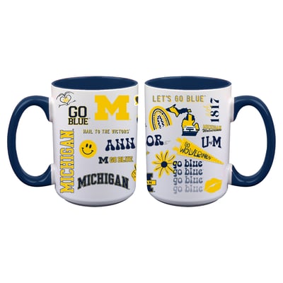 Michigan Wolverines The Memory Company Two-Piece 15oz. Loco Coffee Mug Set