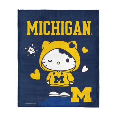 Michigan Wolverines The Northwest Group Hello Kitty 46" x 60" Silk Touch Throw Blanket