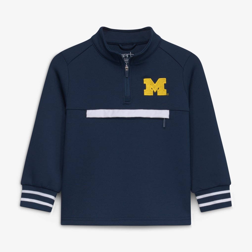 Michigan Wolverines Garb Toddler Atlas Quarter-Zip Tri-Blend Pullover - Navy
