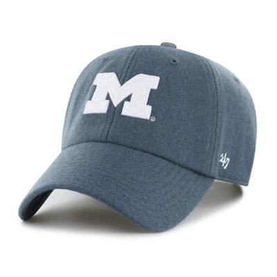 Michigan Wolverines '47 Unisex Chain Stitch Clean Up Adjustable Hat - Athletic Heather Navy