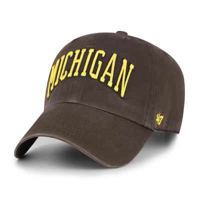  Michigan Wolverines '47 Unisex Vault Clean Up Adjustable Hat - Brown