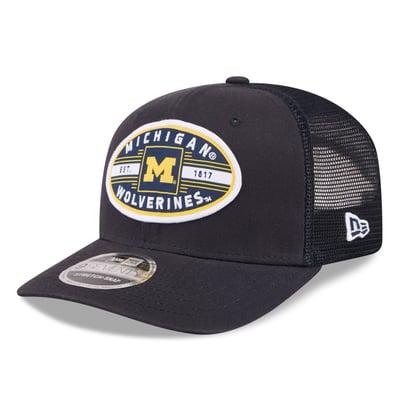  Michigan Wolverines New Era Unisex Inline Patch 9SEVENTY Trucker Adjustable Hat - Navy