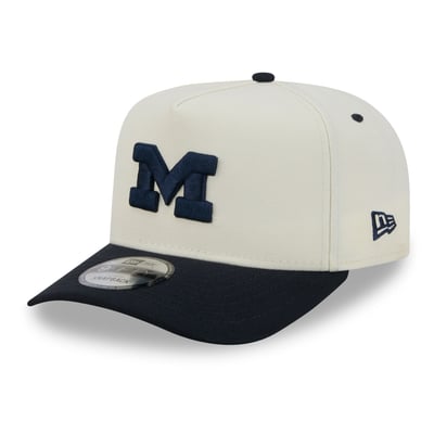 Michigan Wolverines New Era Unisex 9FIFTY A-Frame Snapback Hat - White/Navy