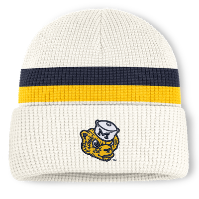 Michigan Wolverines Nike Unisex Legacy Letter Cuffed Knit Hat - White