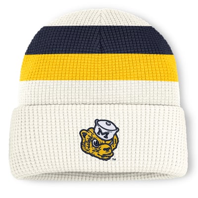  Michigan Wolverines Nike Unisex Legacy Letter Cuffed Knit Hat - White