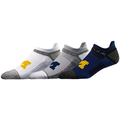  Michigan Wolverines Strideline Unisex Premium Low 3-Pack Ankle Socks Set