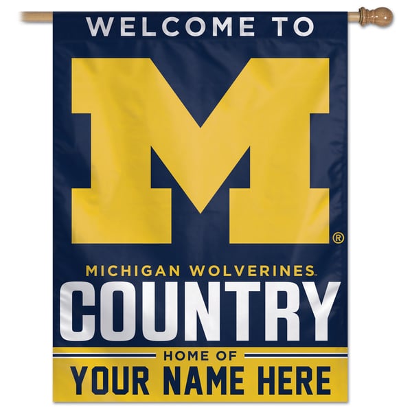 Michigan Wolverines NCAA Garden Flag - 13" X 18" Polyester, Blue & Maize