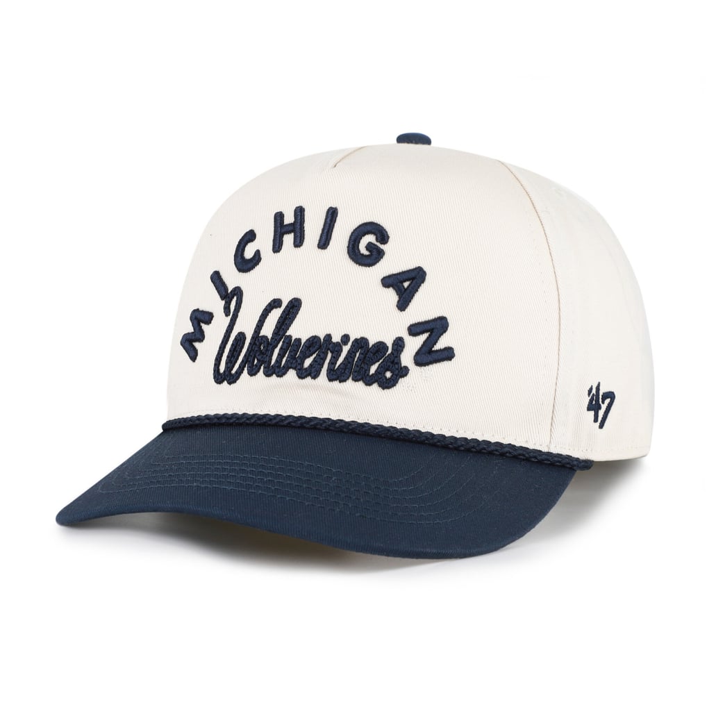 Michigan Wolverines '47 Women's Rope Script Hitch Adjustable Hat - Cream/Navy