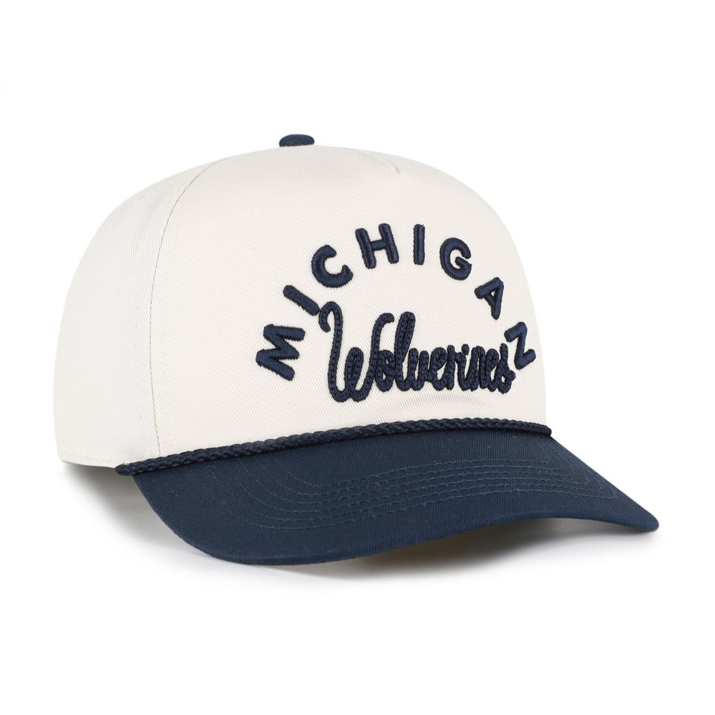 Michigan Wolverines '47 Women's Rope Script Hitch Adjustable Hat - Cream/Navy