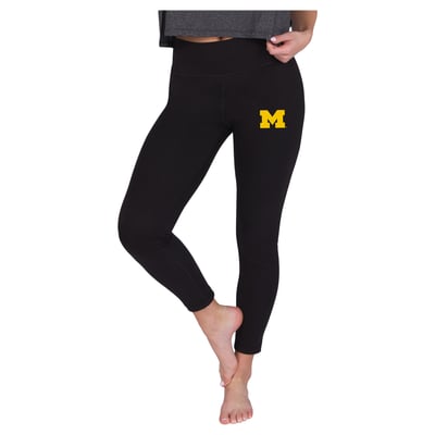 Michigan Wolverines Concepts Sport Women's Sentry Knit Leggings - Black