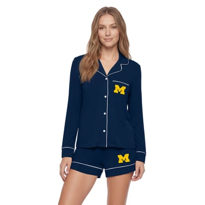 Michigan Wolverines Concepts Sport Women's Medley Sleep Set - Navy