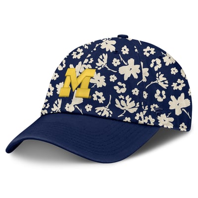  Michigan Wolverines Fanatics Women's Blossom Adjustable Hat - Navy