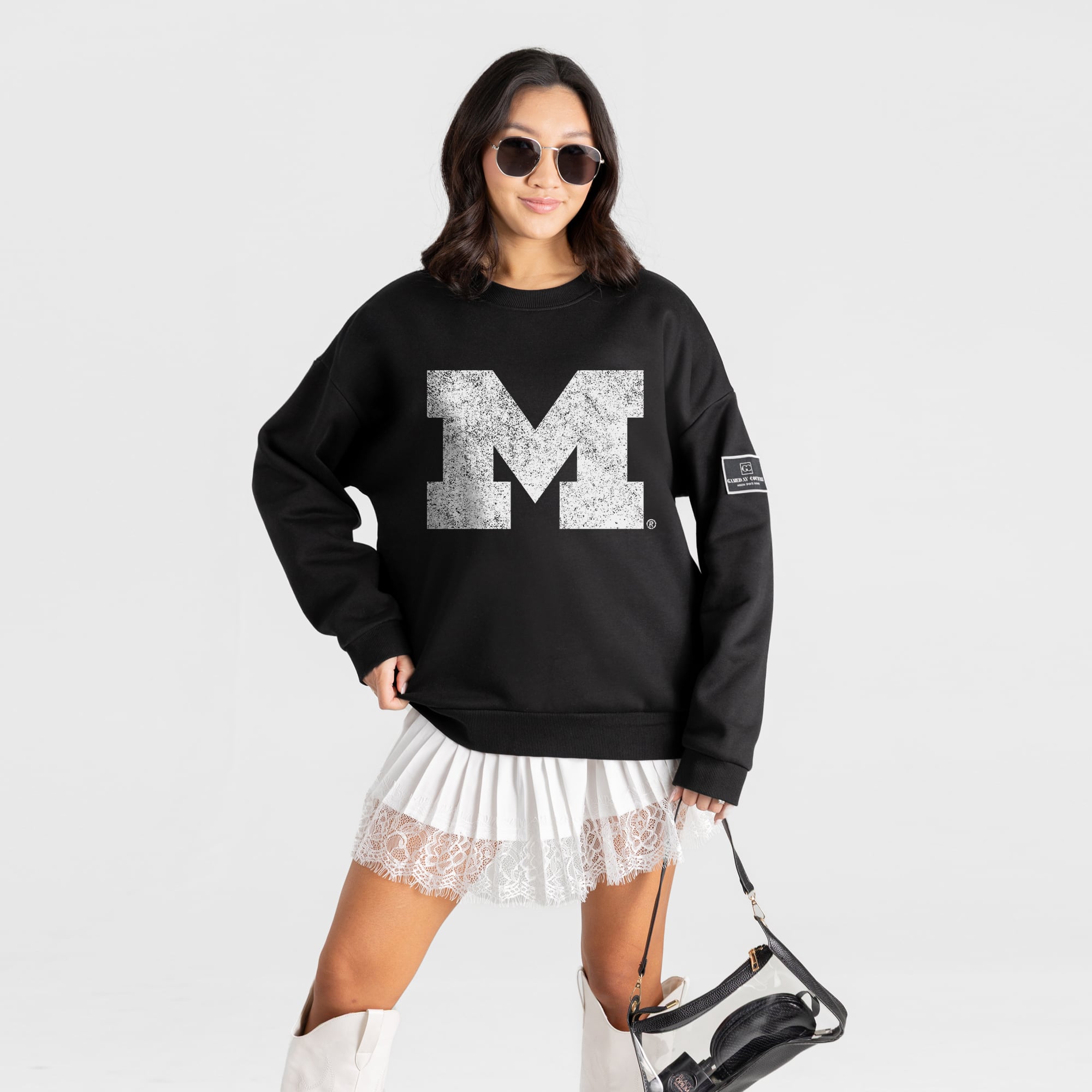 Gameday Couture Women's Bold Move Black Label Drop Shoulder Sweatshirt Black