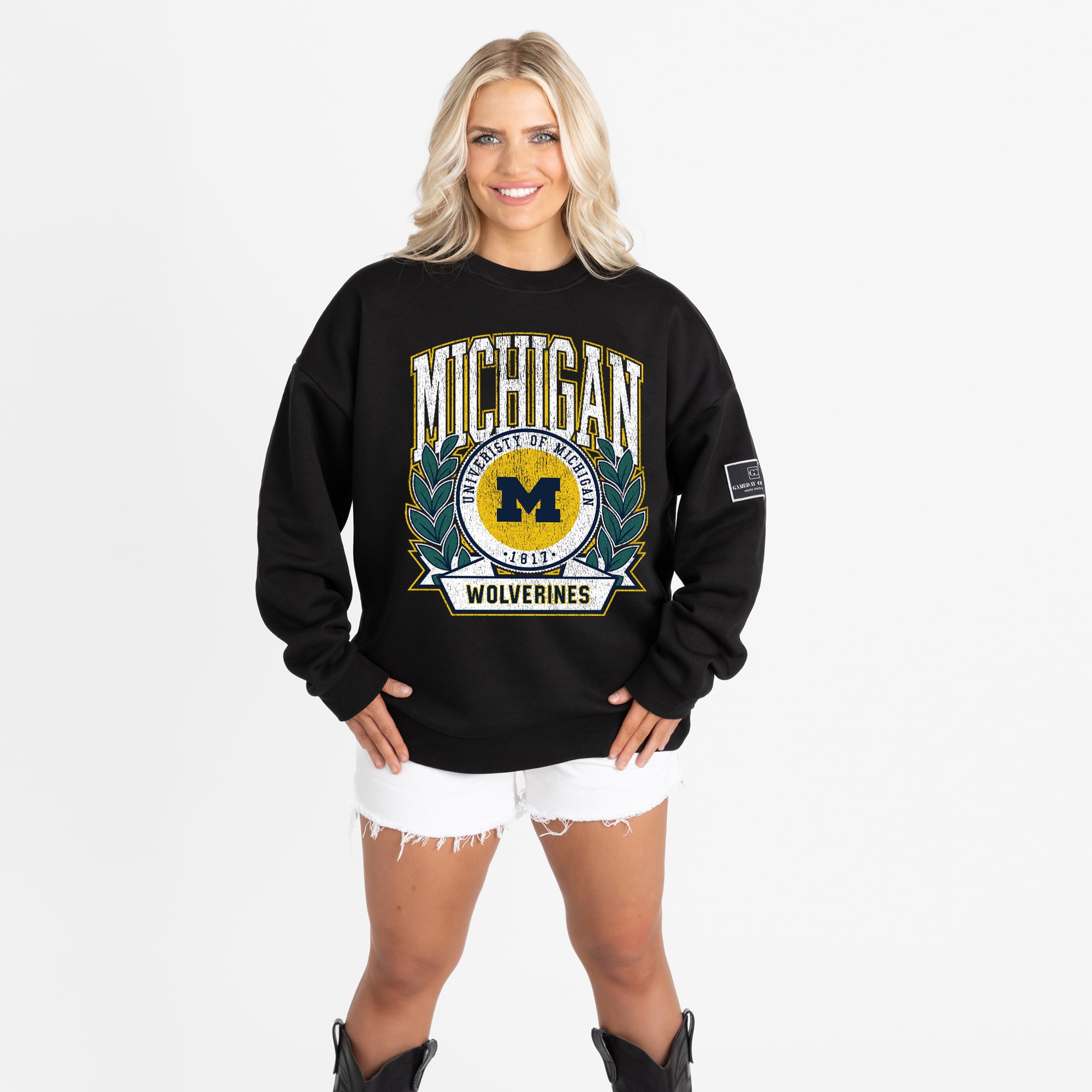 Gameday Couture Women's Victory Lane Black Label Oversized Sweatshirt Black