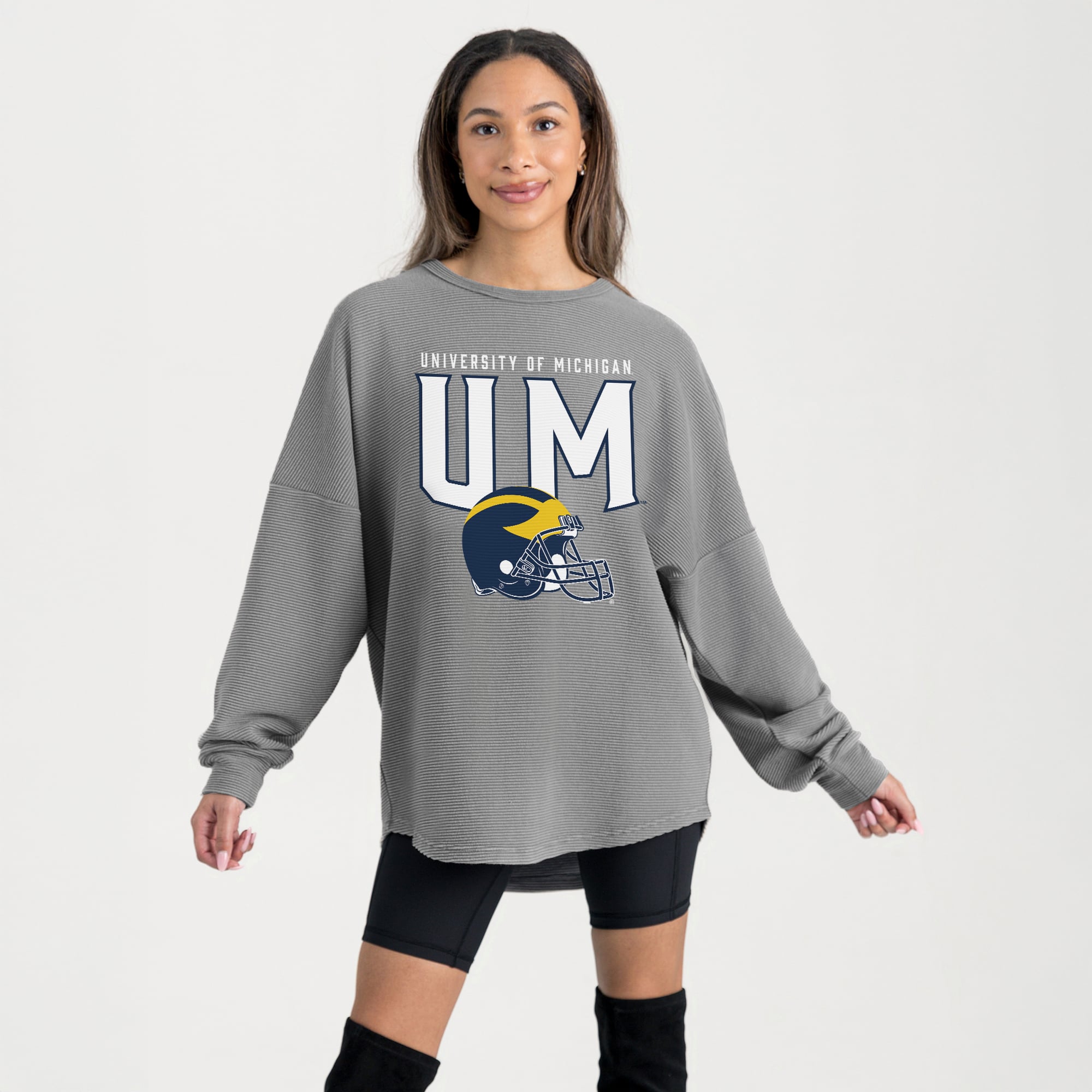 Gameday Couture Women's Pure Motion Corded Sweatshirt Gray