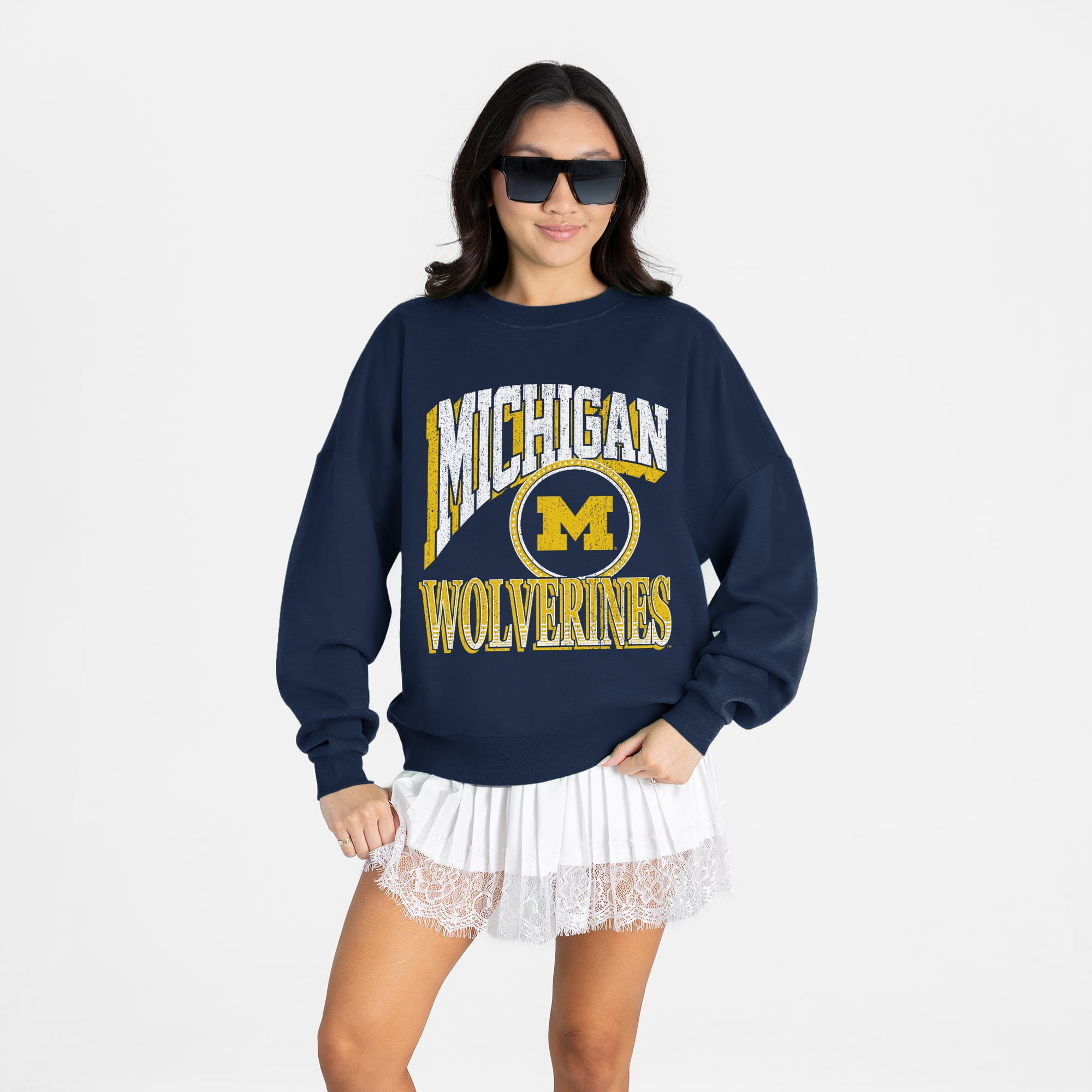 Michigan Women's Gameday Couture Main Character Drop Shoulder Sweatshirt