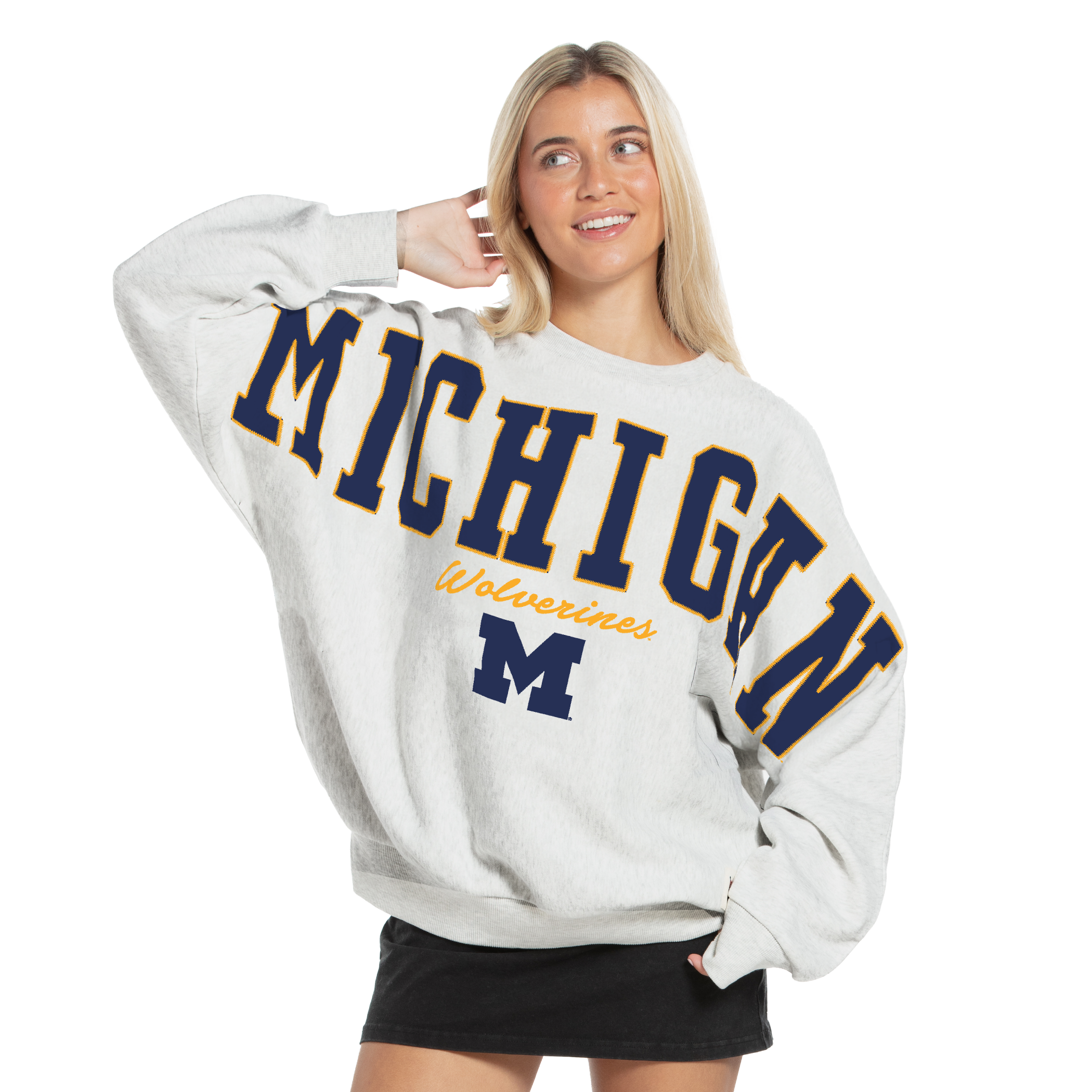 Michigan Women's Pressbox Flannigan Oversized Fleece