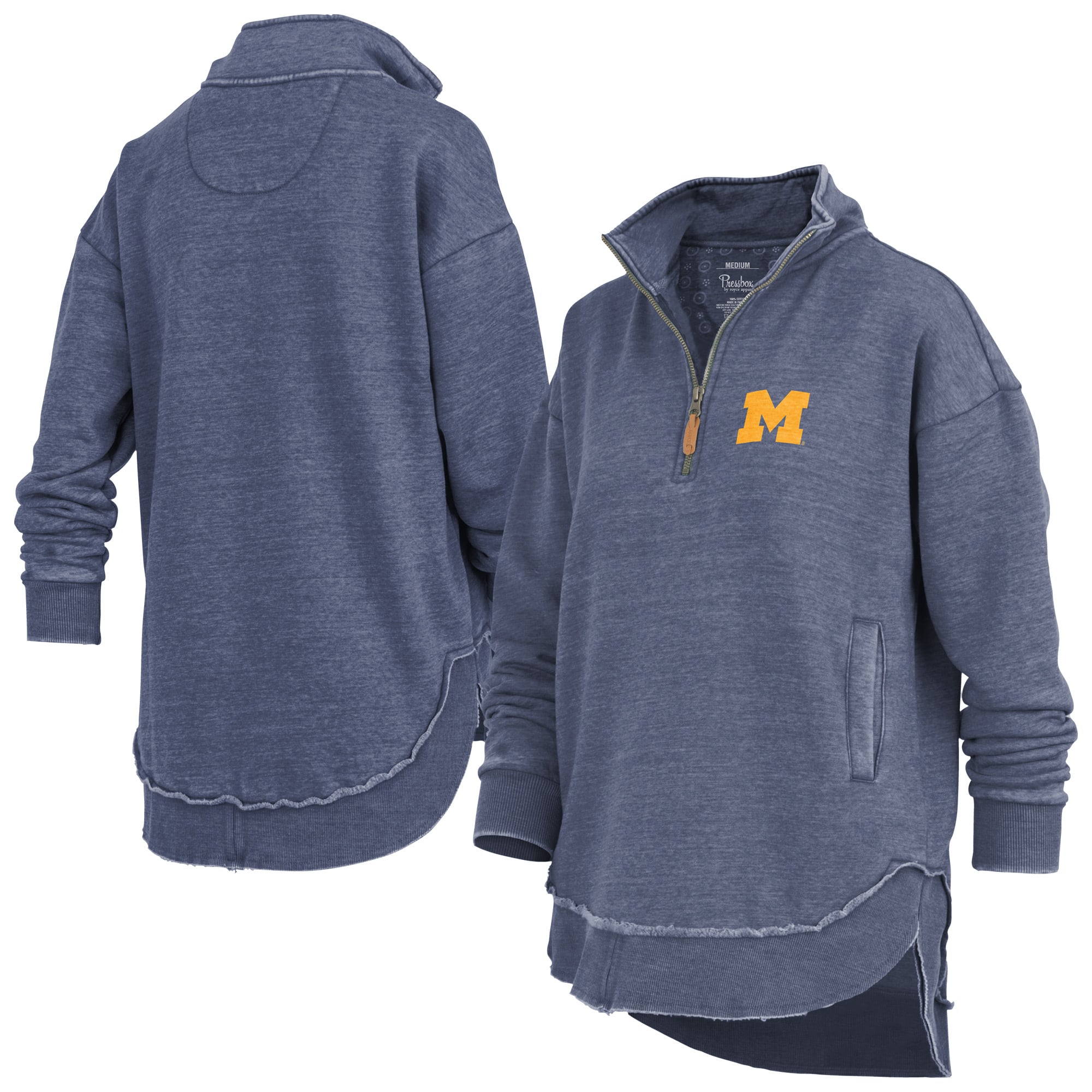 Michigan Women's Pressbox Northfork Poncho Quarter-Zip
