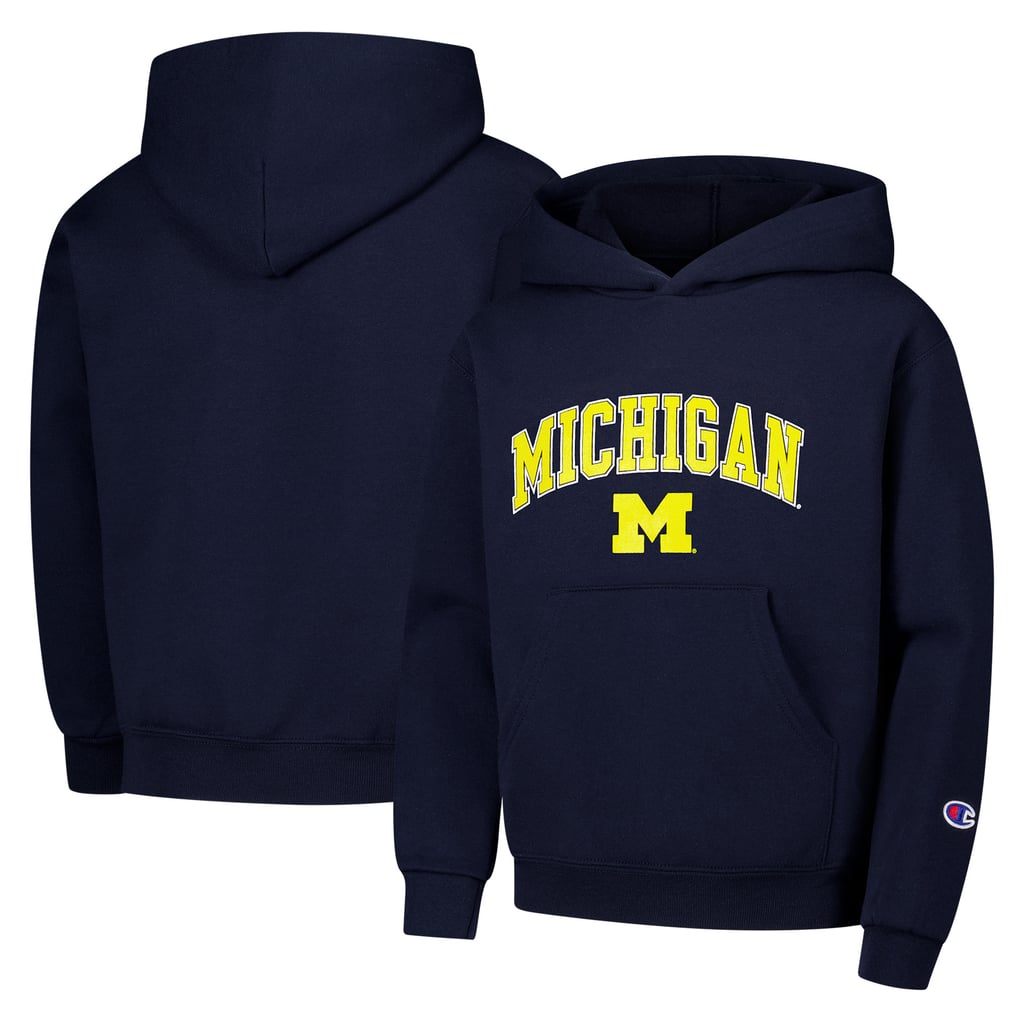 Michigan Wolverines Champion Youth Campus Pullover Hoodie - Navy
