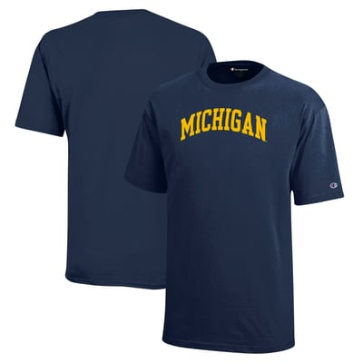 Michigan Wolverines Champion Youth Team Arch T-Shirt - Navy