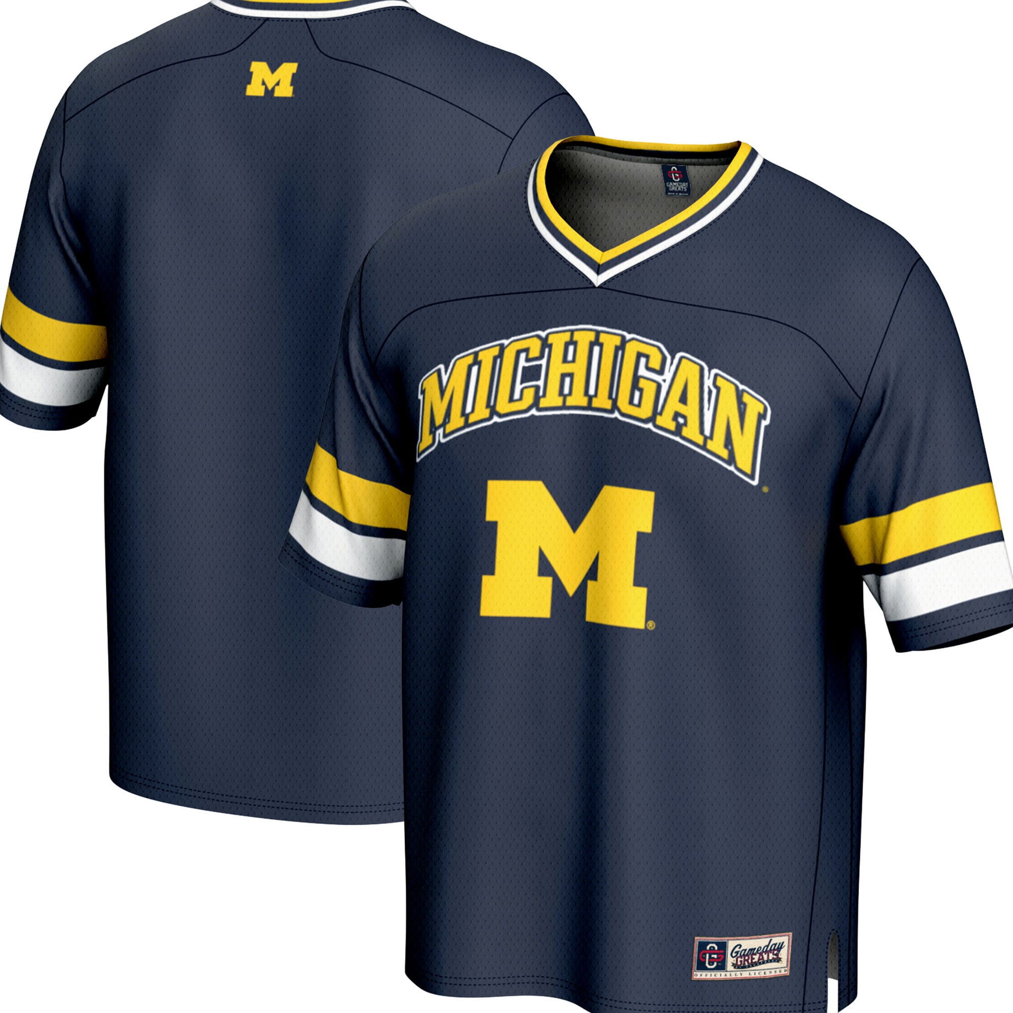 UGP Campus Apparel Michigan Wolverines Navy Blue Arch Logo Long Sleeve T-Shirt - Unisex Adult