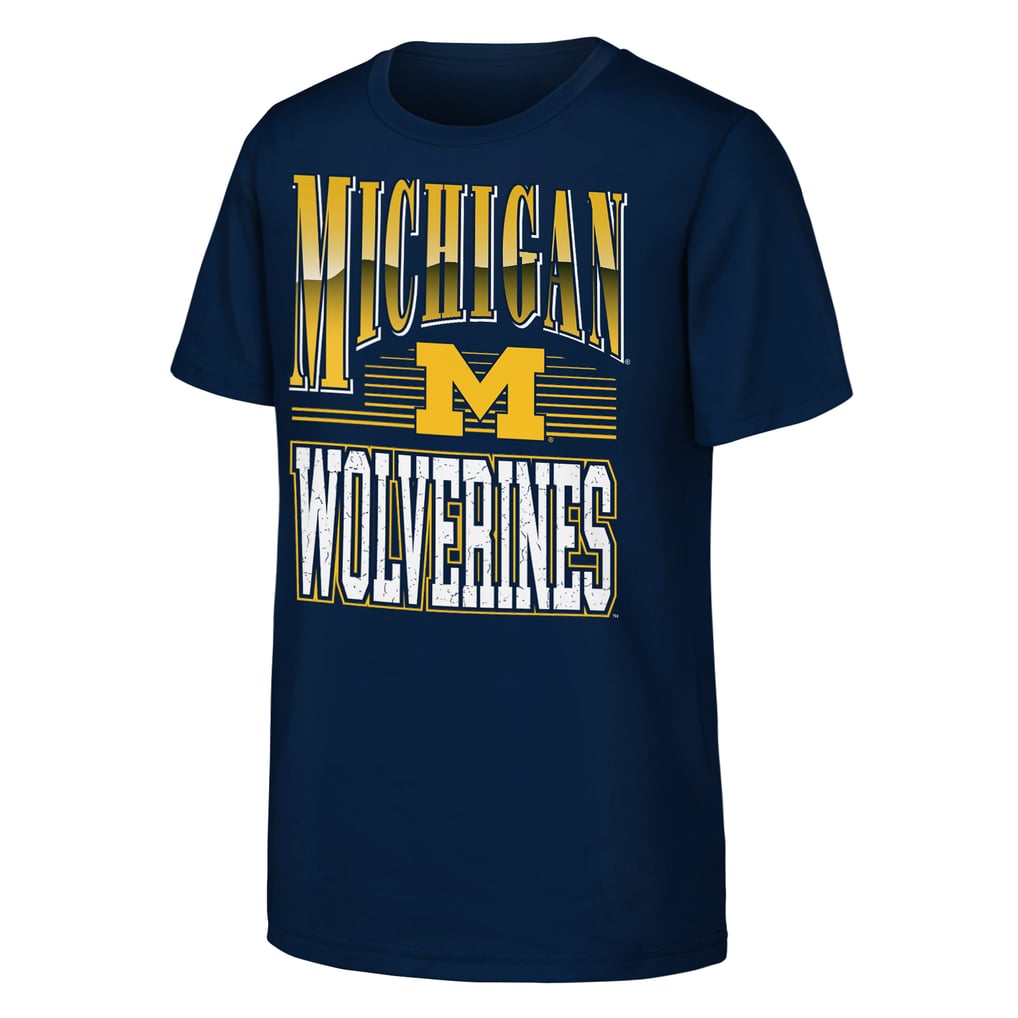  Michigan Wolverines Outerstuff Youth Chrome Header T-Shirt - Navy