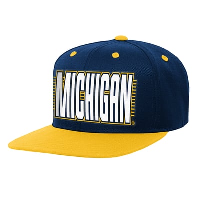  Michigan Wolverines Outerstuff Youth Deadstock Snapback Hat - Navy