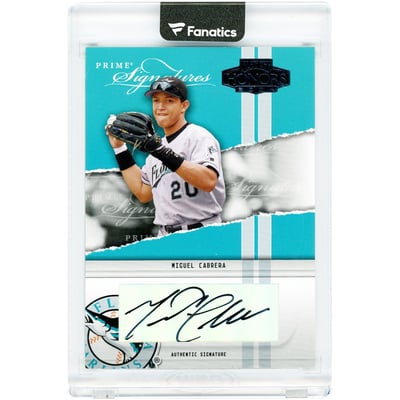 Miguel Cabrera Florida Marlins Autographed 2004 Playoff Honors Prime Signatures #PS-6 #100/100 Card