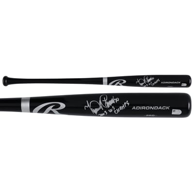 Miguel Cabrera Florida Marlins Autographed Fanatics Authentic Black Rawlings Pro Bat with "03 WS Champs" Inscription